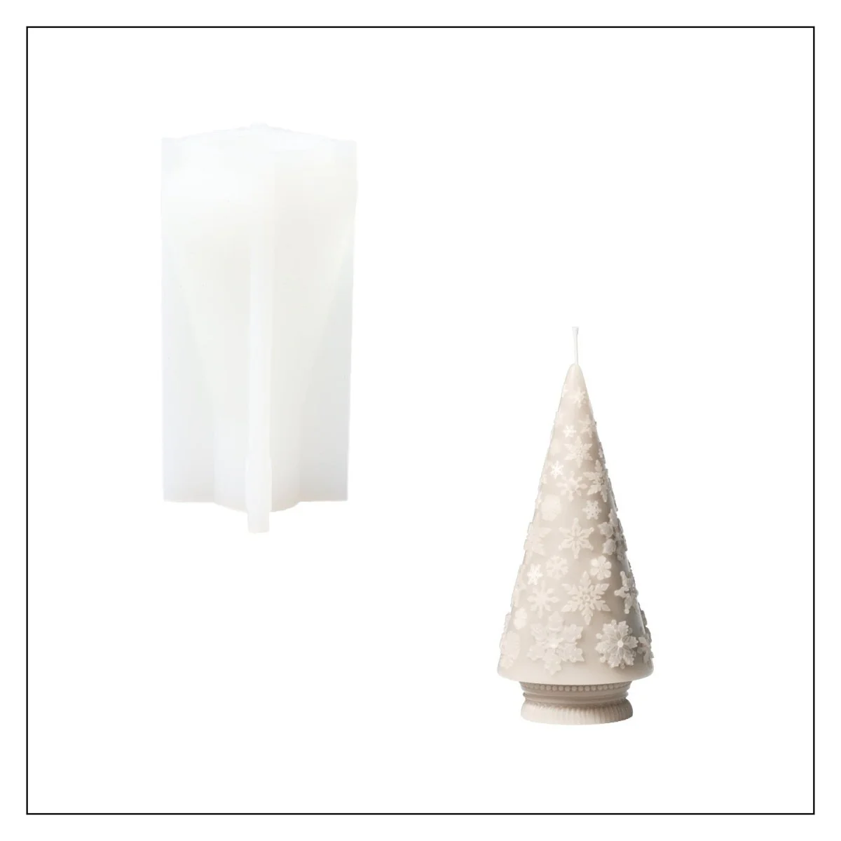 Winter Whimsy Snowflake Christmas Tree Silicone Mold Collection - Image 12