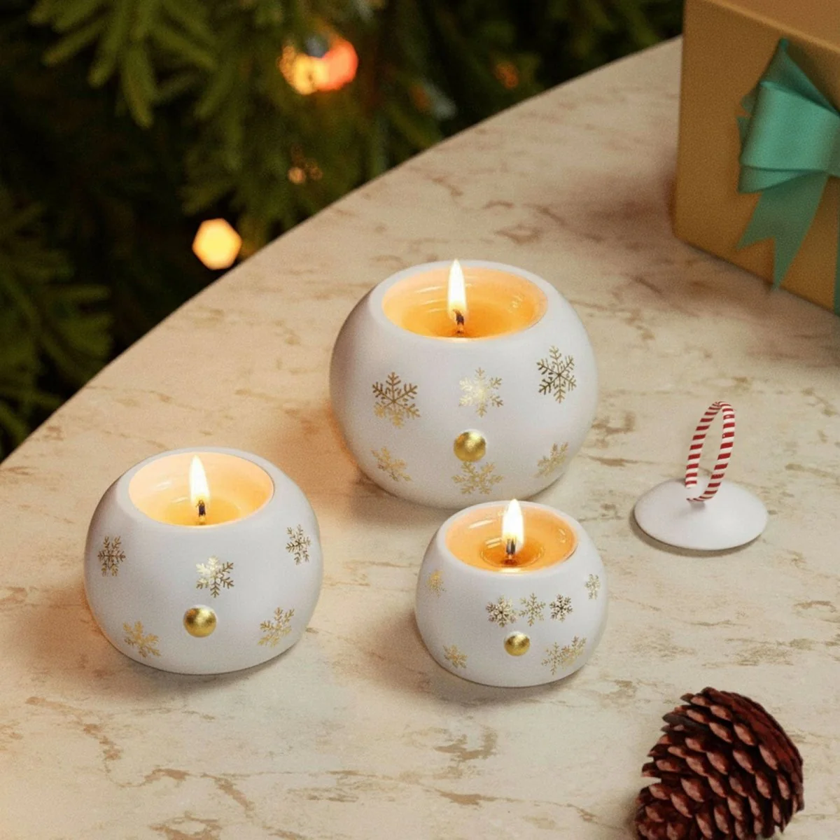 Chubby Snowman Stacking Candle Jar Silicone Mold - Image 2