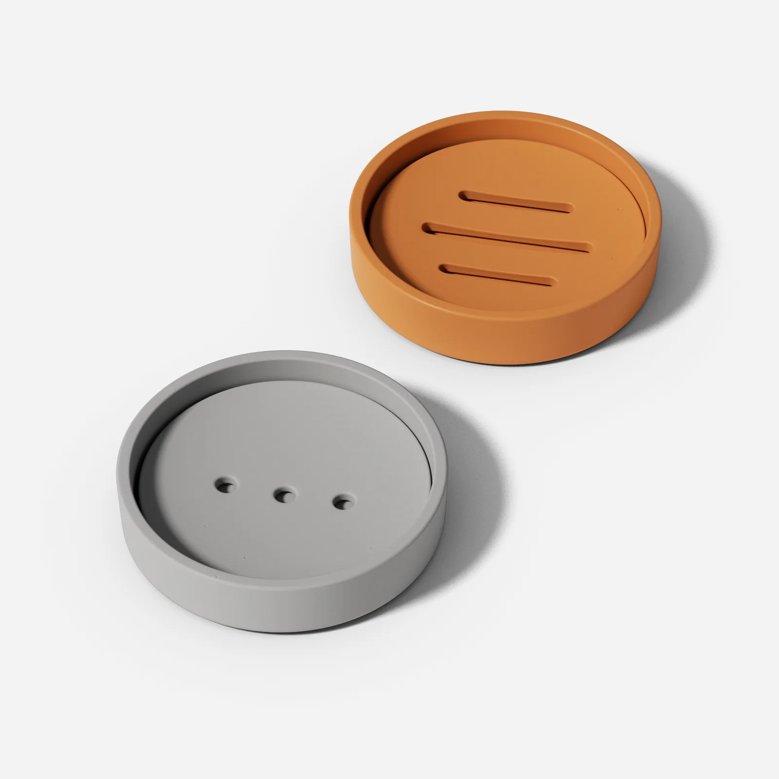 Round Detach & Drain Soap Dish Silicone Mold