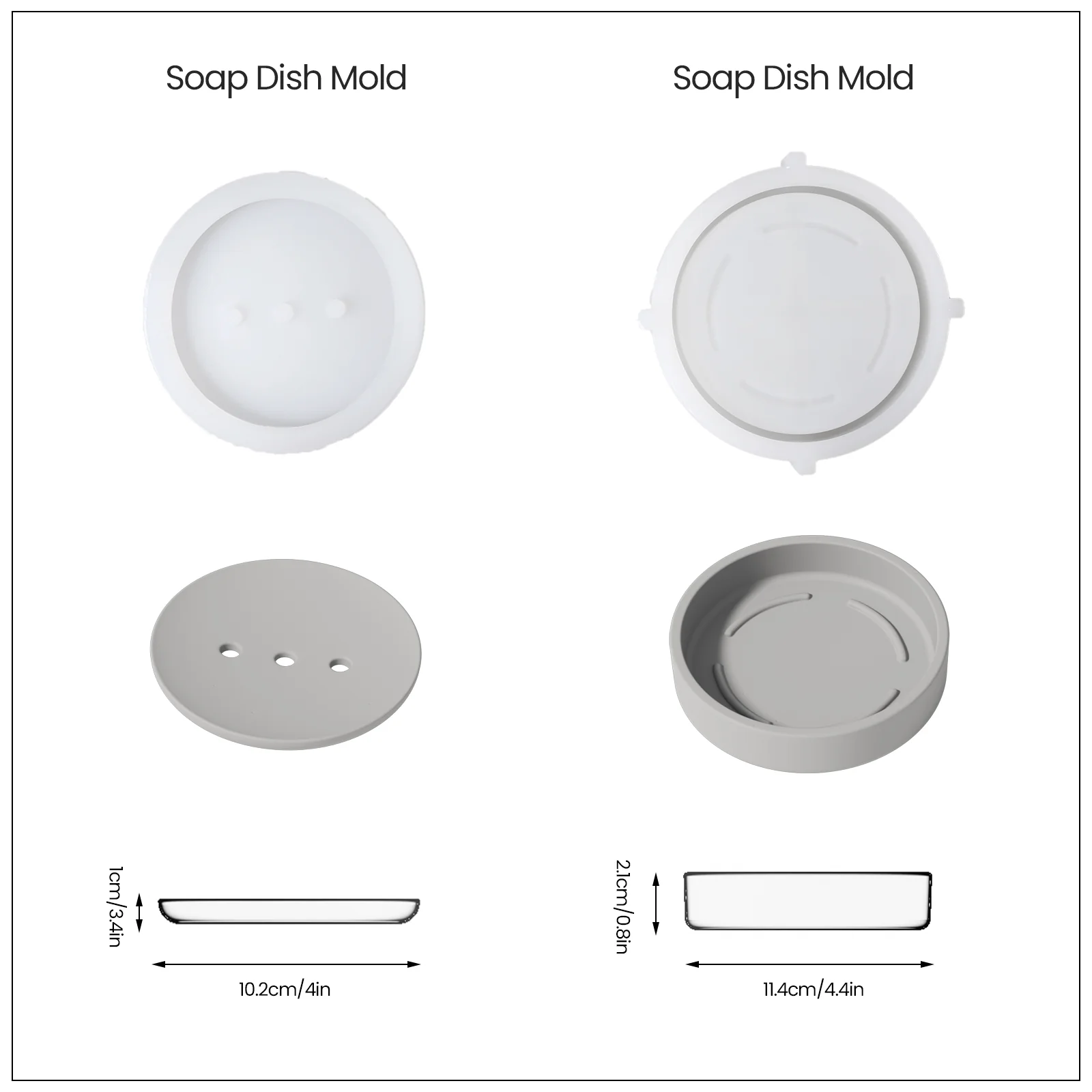 Round Detach & Drain Soap Dish Silicone Mold - Image 11