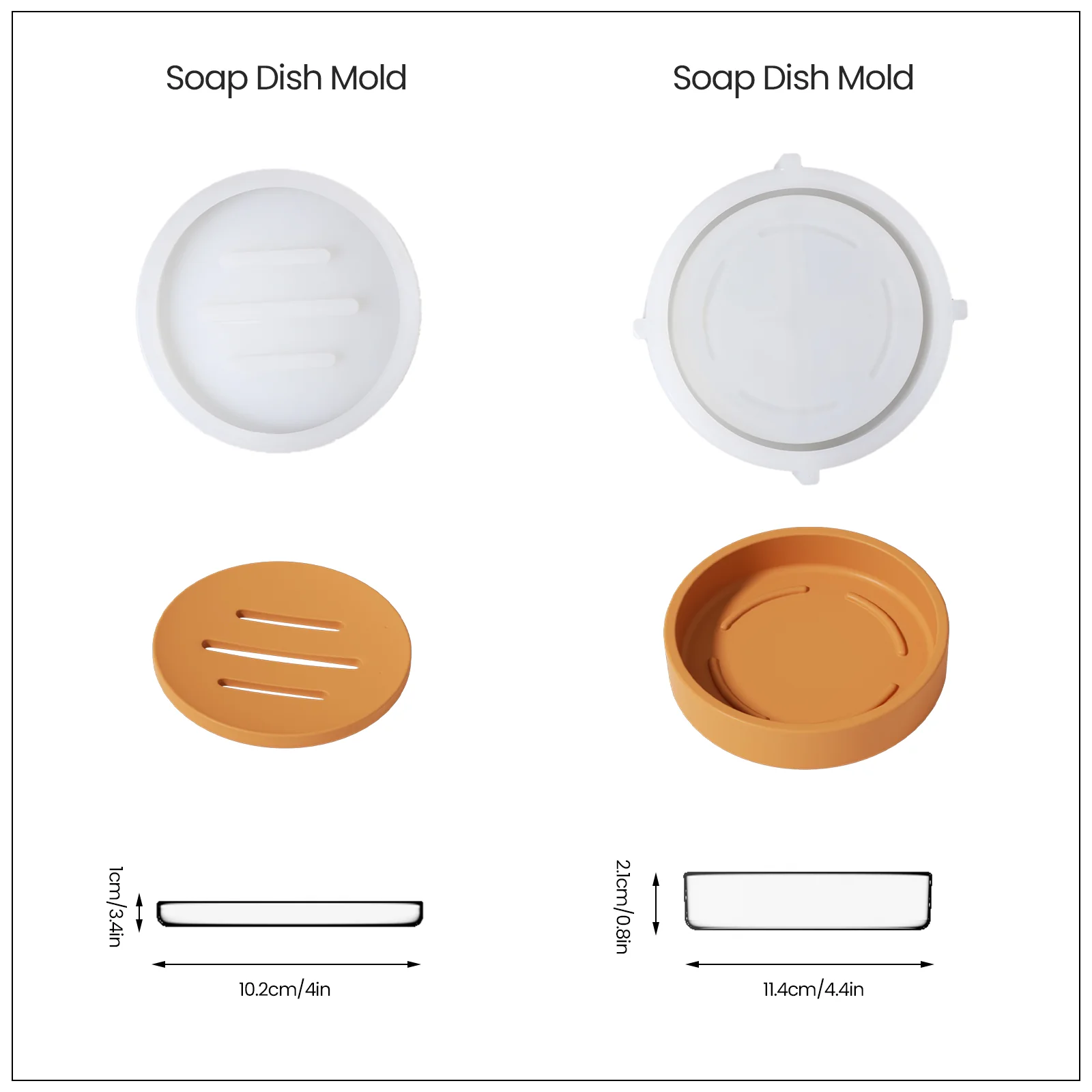 Round Detach & Drain Soap Dish Silicone Mold - Image 12