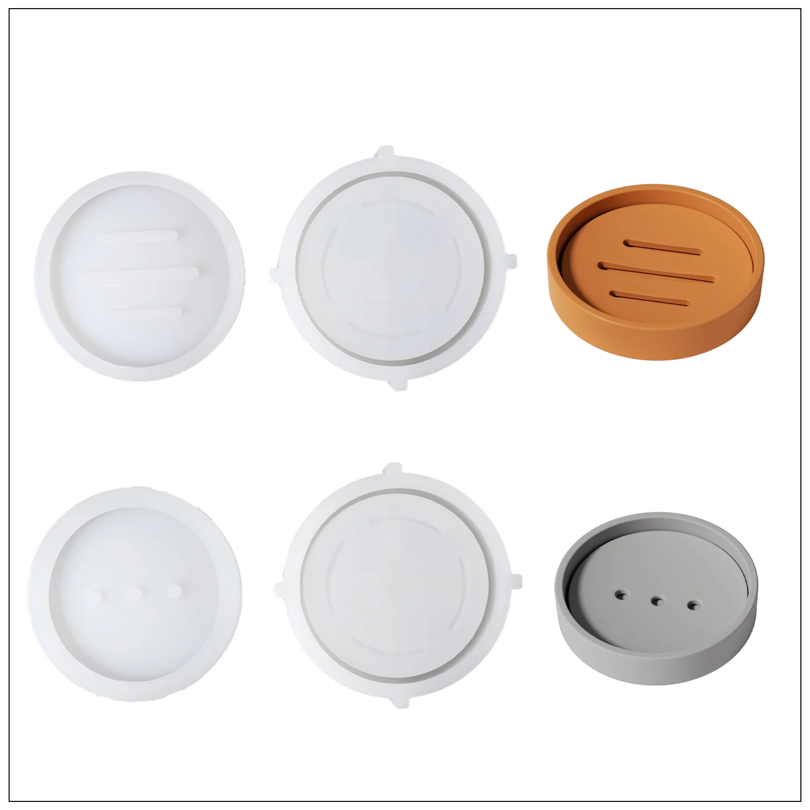 Round Detach & Drain Soap Dish Silicone Mold - Image 13
