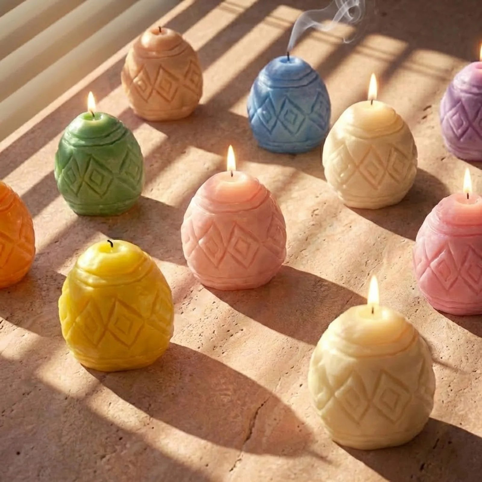 Classic Patterned Egg Cluster Candle Silicone Mold - Image 10