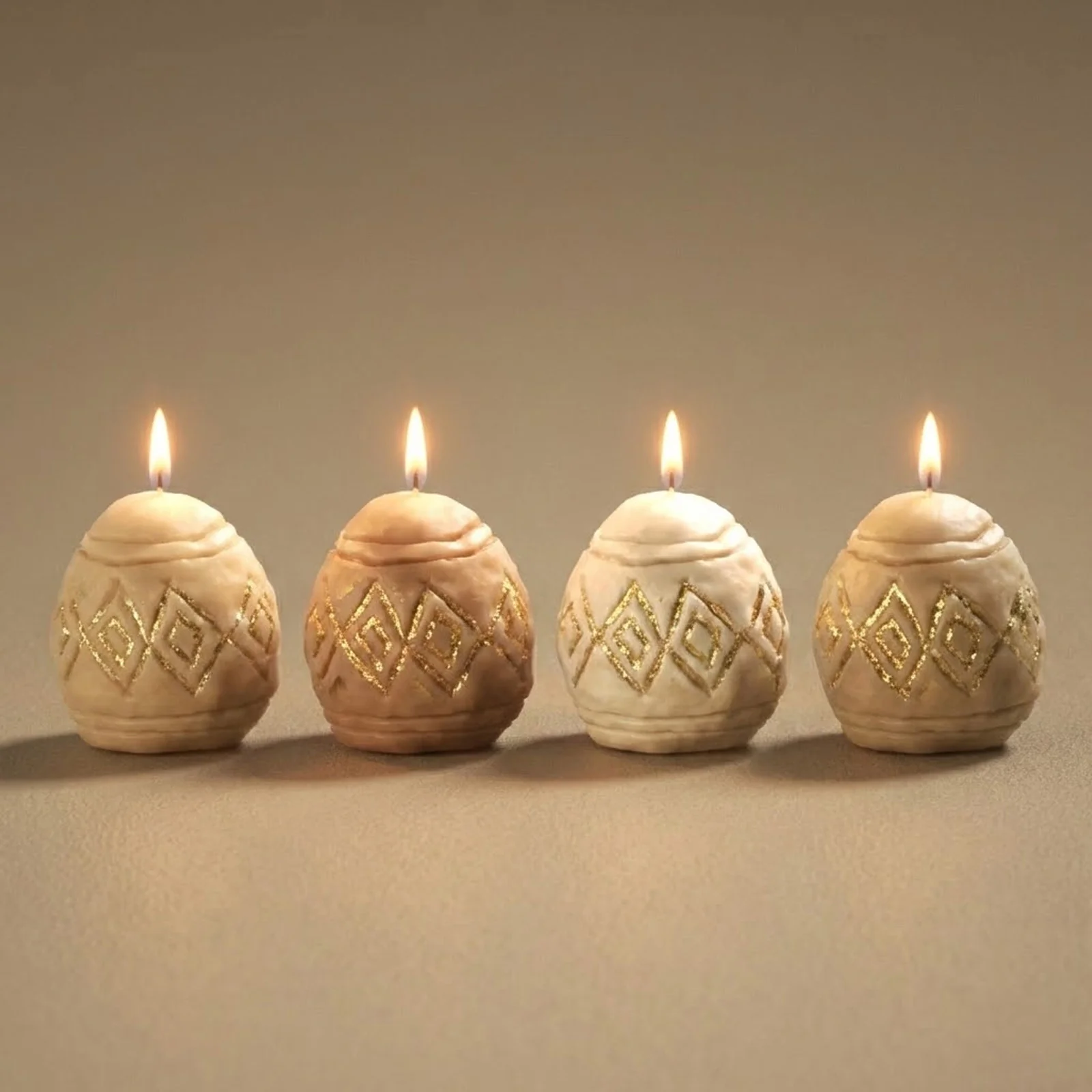 Classic Patterned Egg Cluster Candle Silicone Mold - Image 2