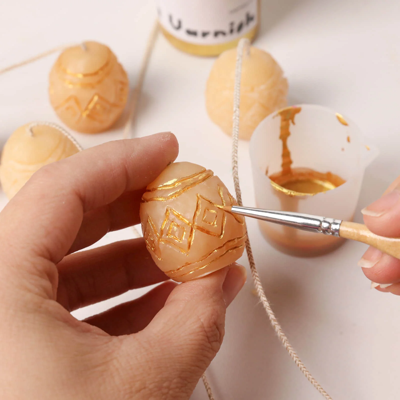 Classic Patterned Egg Cluster Candle Silicone Mold - Image 7