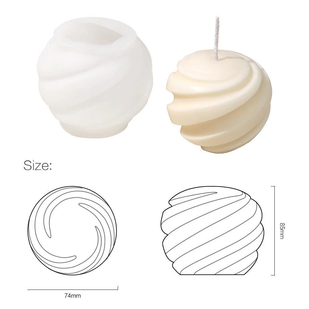 Spiral Shape Candle Silicone Mold - Image 4