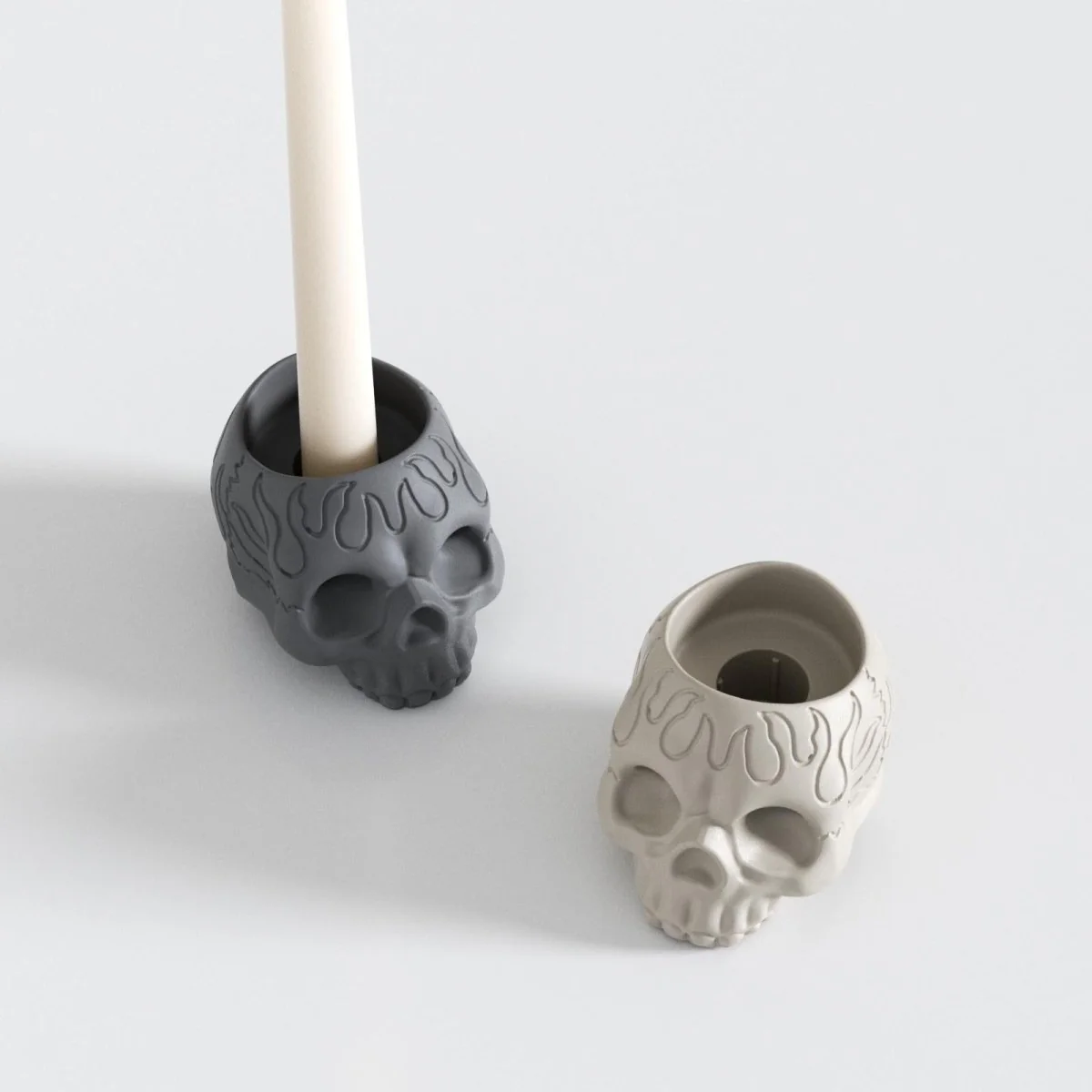 Spooklight Skull Candle Holder Silicone Mold - Image 8