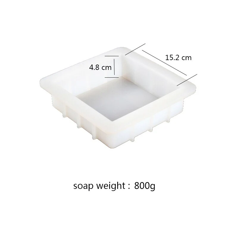Square Silicone Soap Mold White Handmade Loaf Mould - Image 2