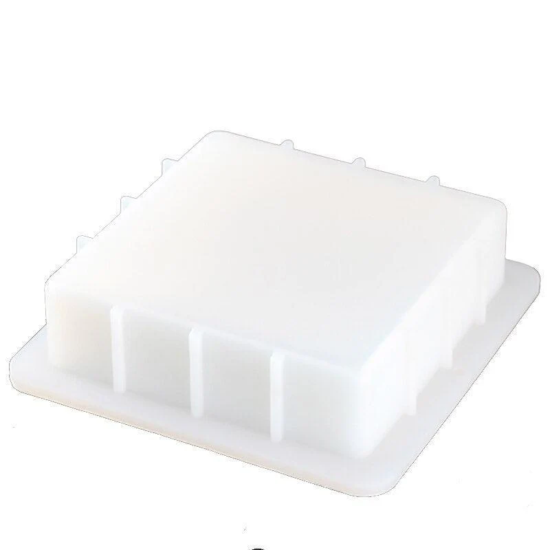Square Silicone Soap Mold White Handmade Loaf Mould - Image 3