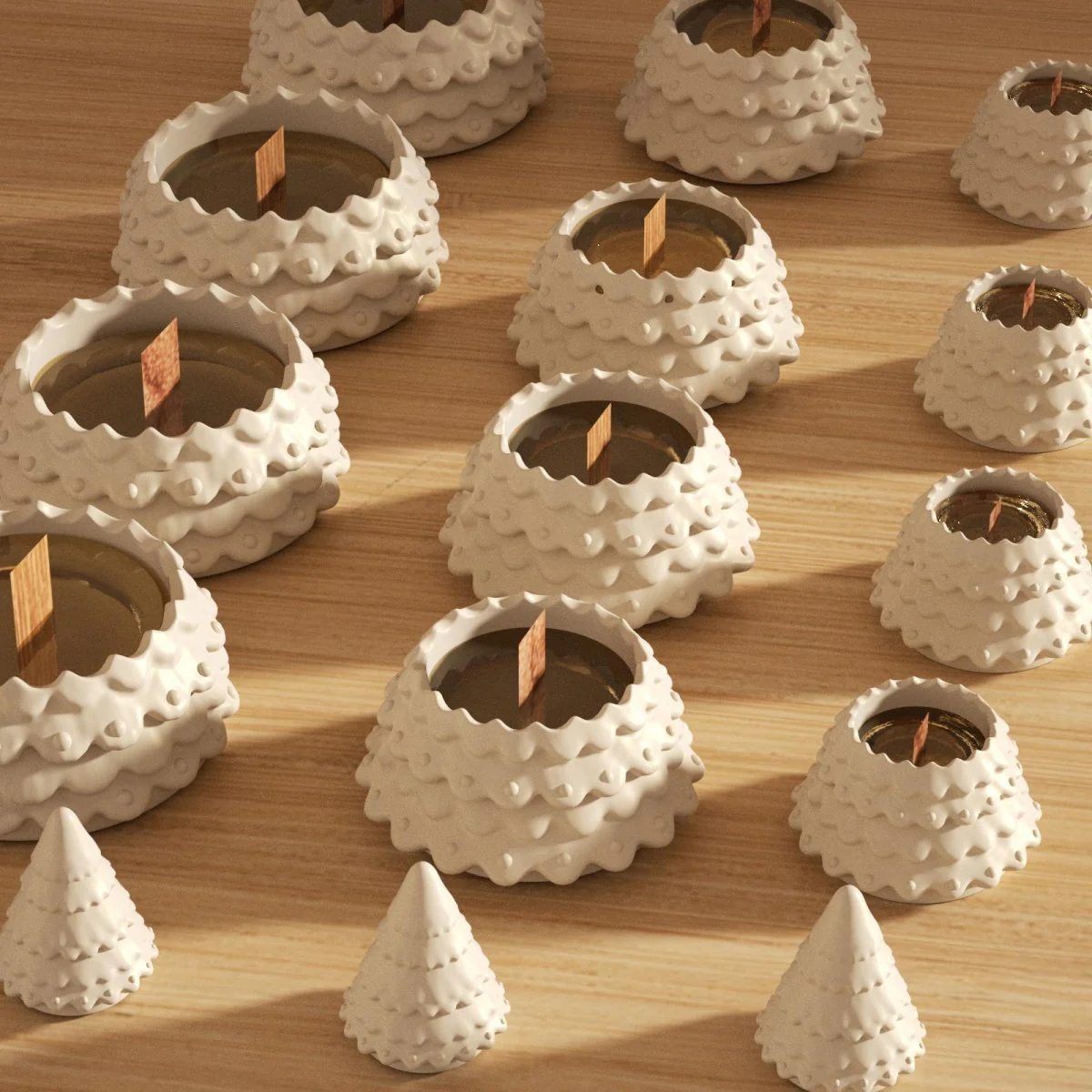 Gleaming Stacking Christmas Tree Candle Jar Silicone Mold - Image 7