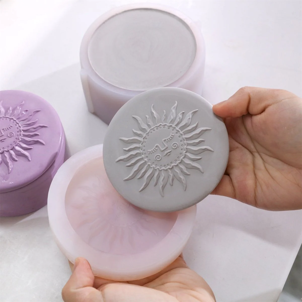 Sun Totem Candle Jar Silicone Mold - Short - Image 2
