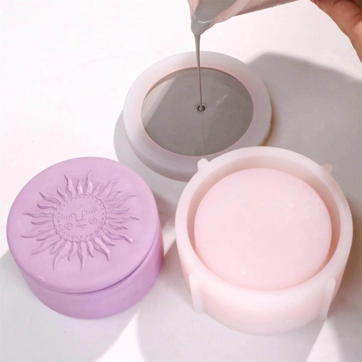 Sun Totem Candle Jar Silicone Mold - Short - Image 3