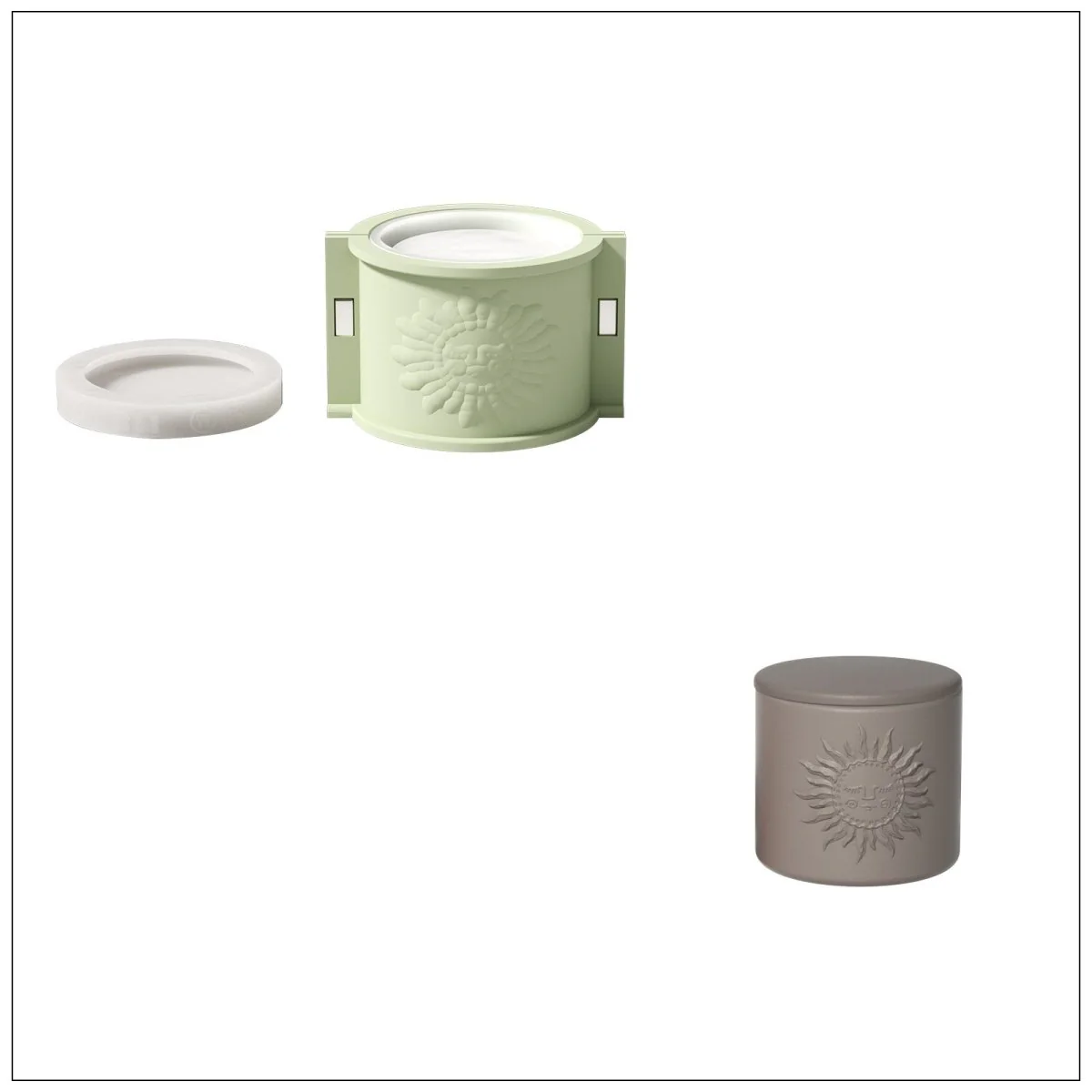 Sun Totem Candle Jar Silicone Mold - Tall - Image 11