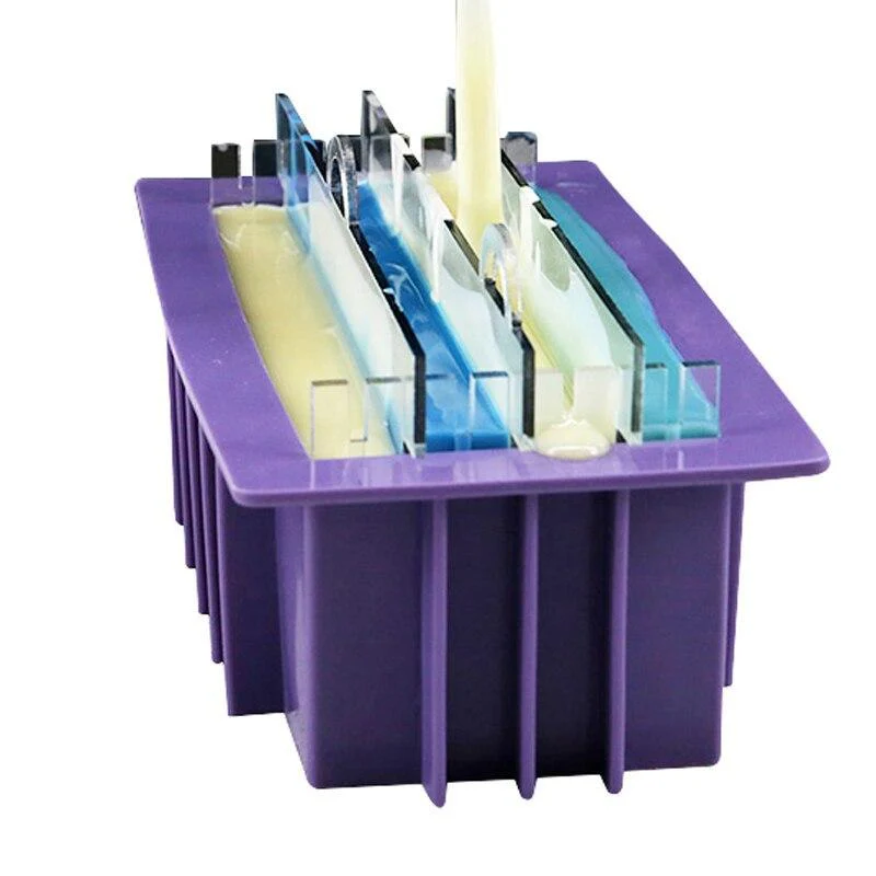 Swirl Silicone Soap Mold with Acrylic Separators - Image 4
