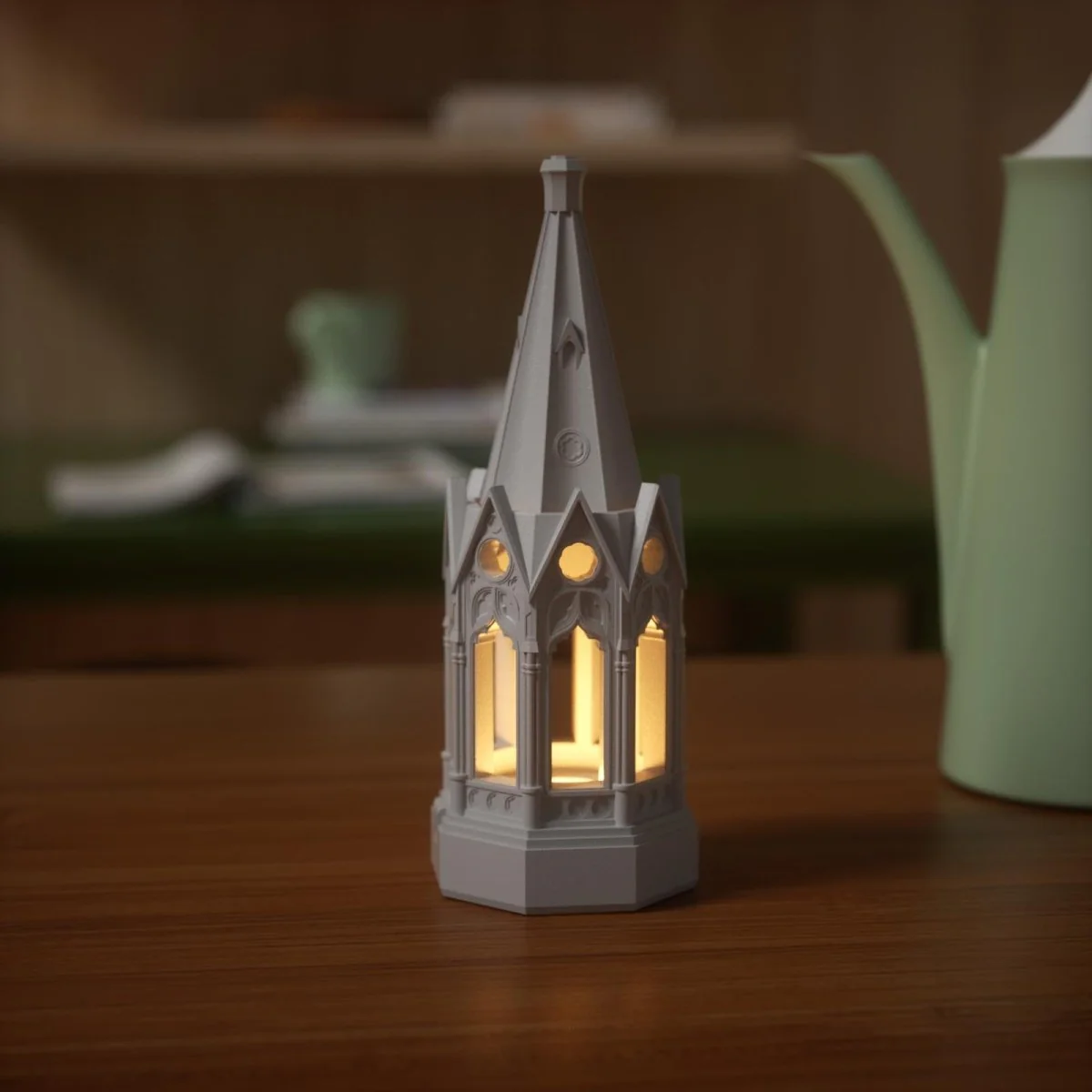 Gothic Revival Architecture Dimmable Rechargeable Table Lamp Silicone Mold and Accessories - Image 5