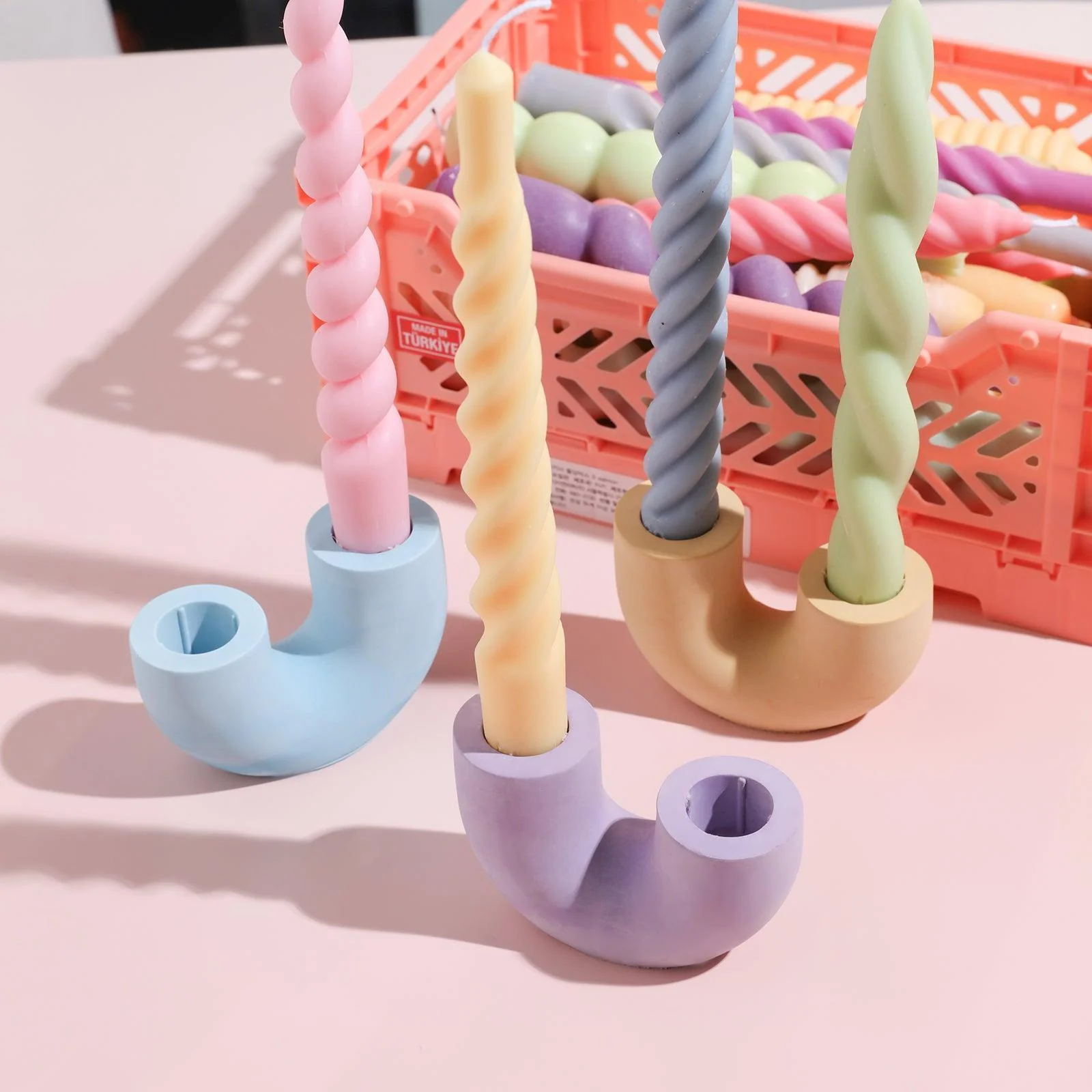 U-shape Taper Candle Holder Silicone Mold - Image 7