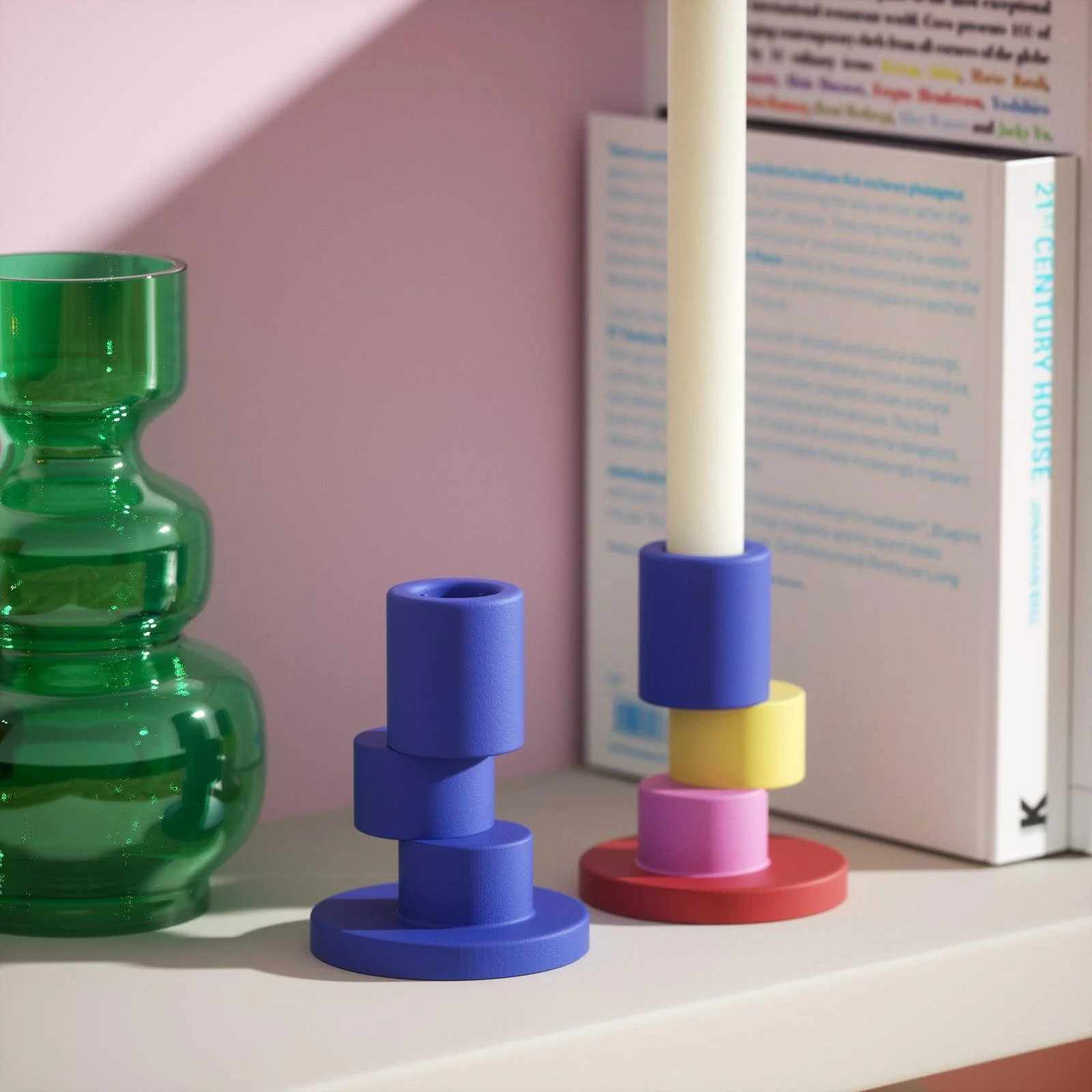 Misalignment Taper Candle Holder Silicone Mold - Image 4