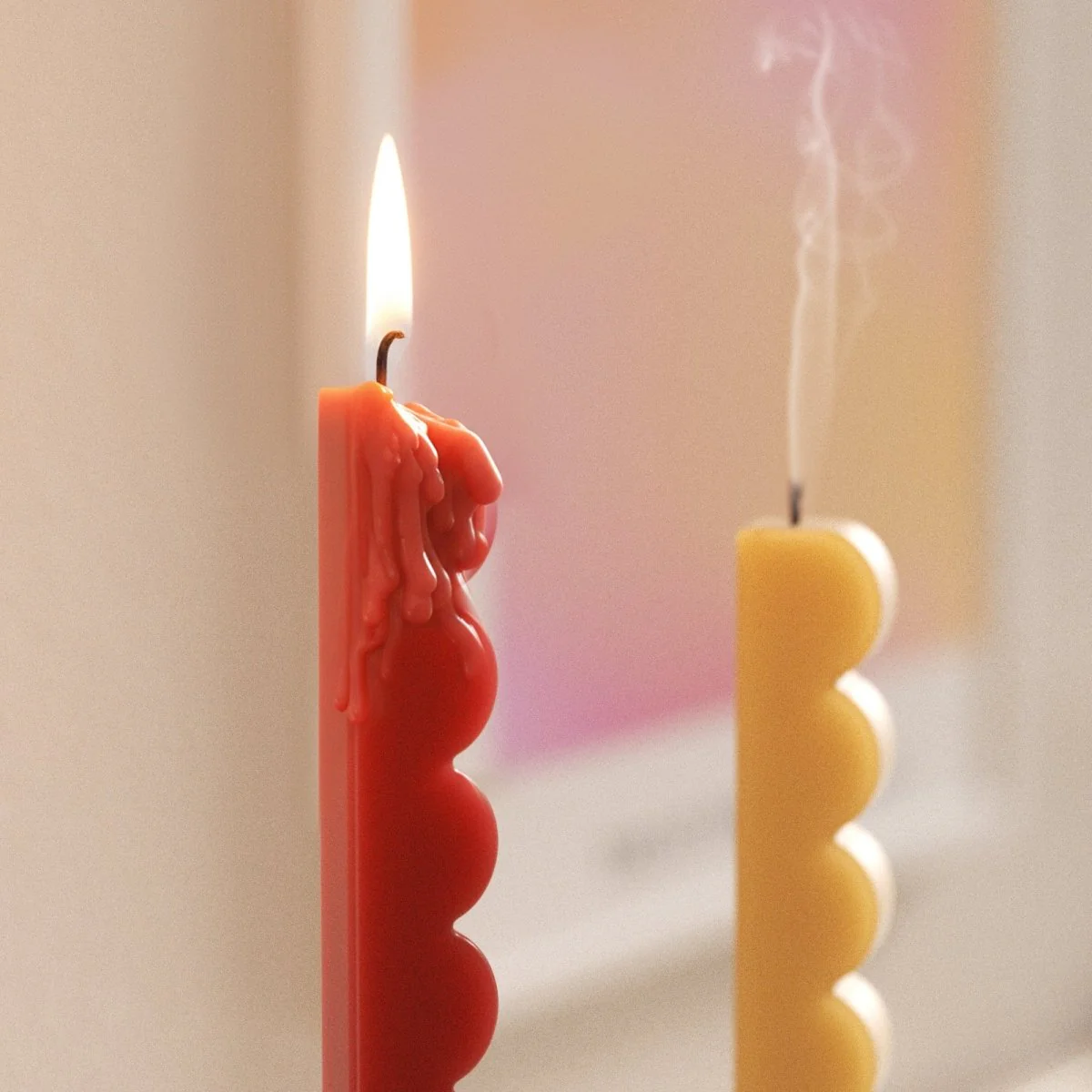 Zigzag Wave Taper Candle Silicone Mold - Image 3