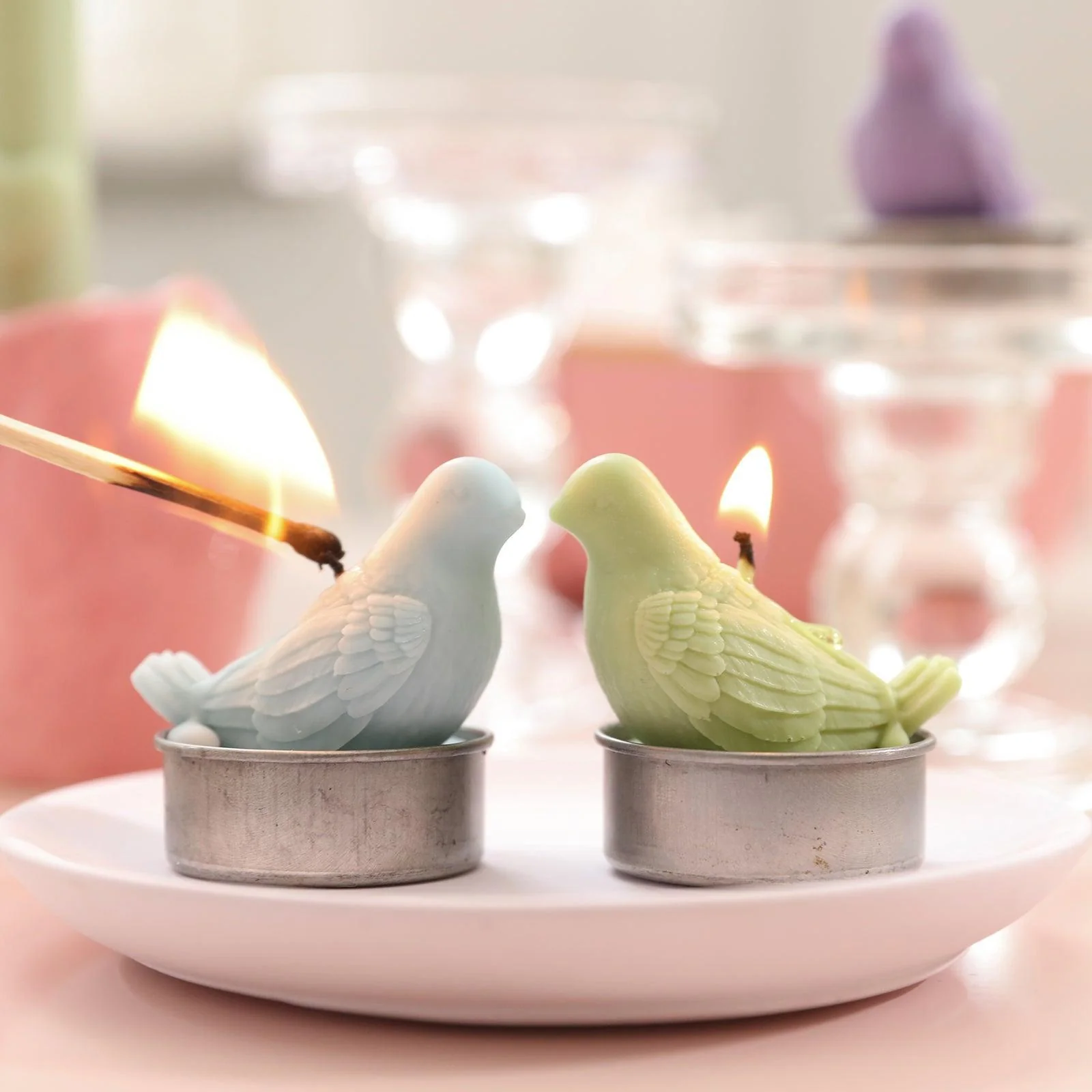 Mini Dove Birdy Tealight Candle Silicone Mold - Image 4