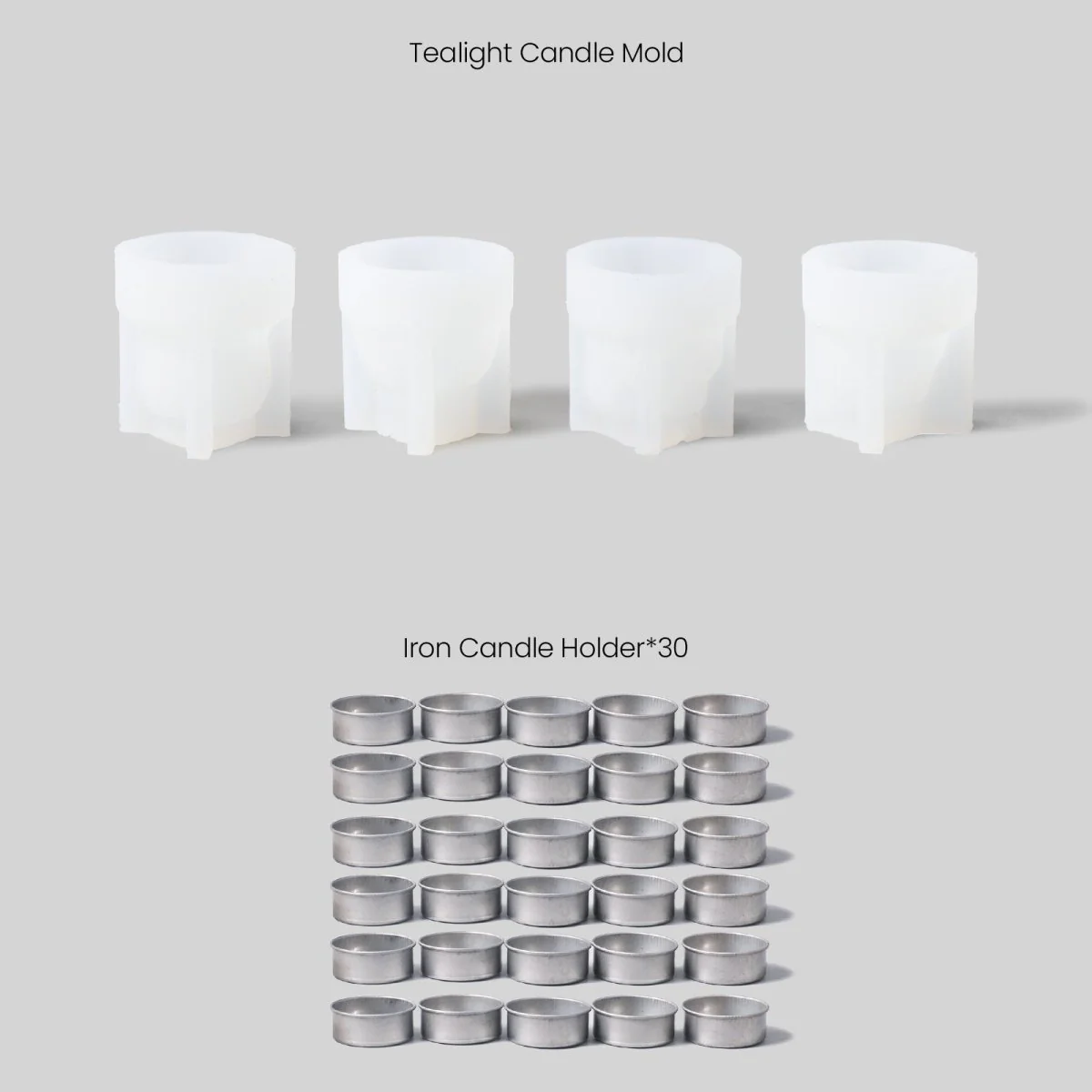 Jolly Winter Characters Tealight Candle Silicone Mold Collection - Image 10