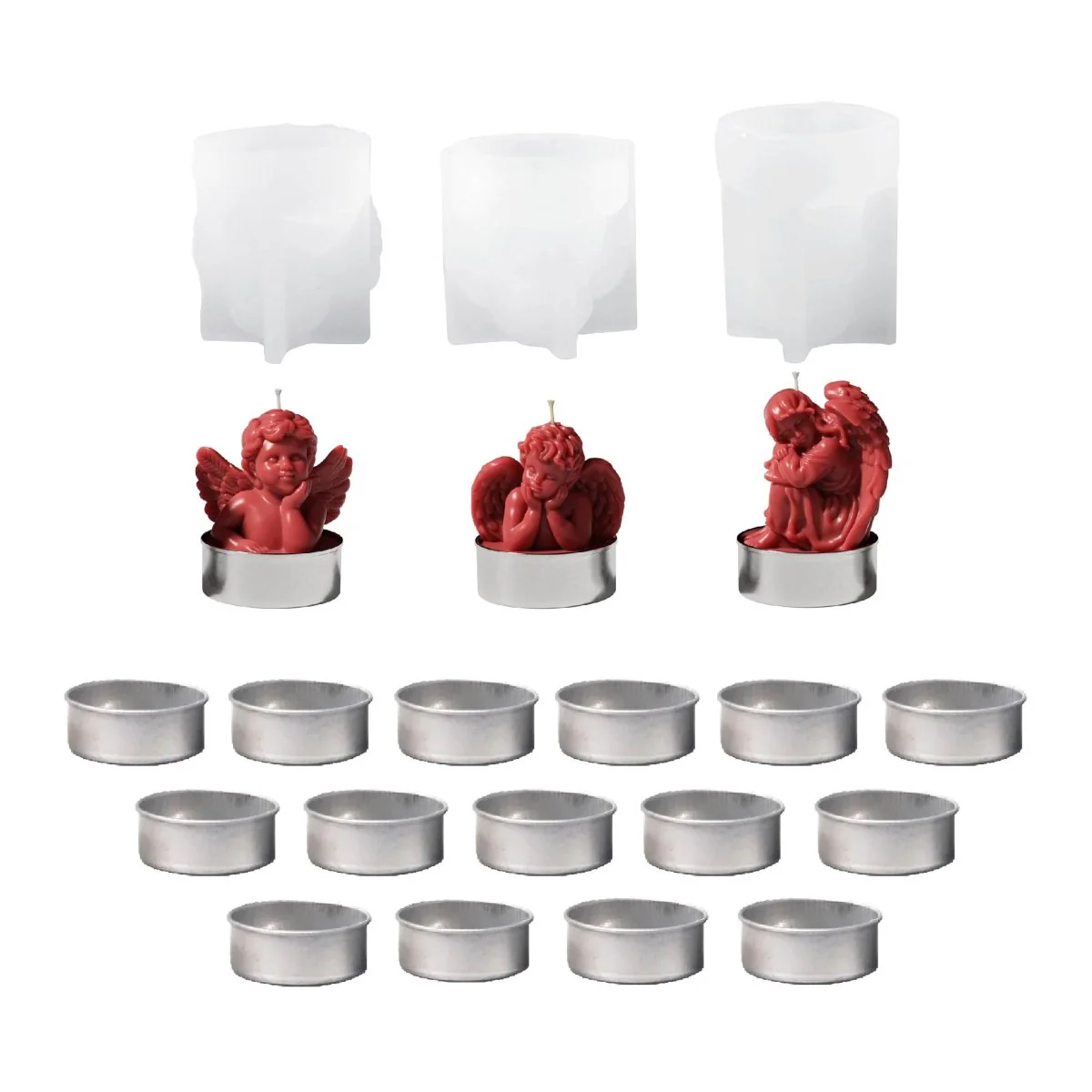 Dreamy Angel Tealight Candle Silicone Mold Collection - Image 14