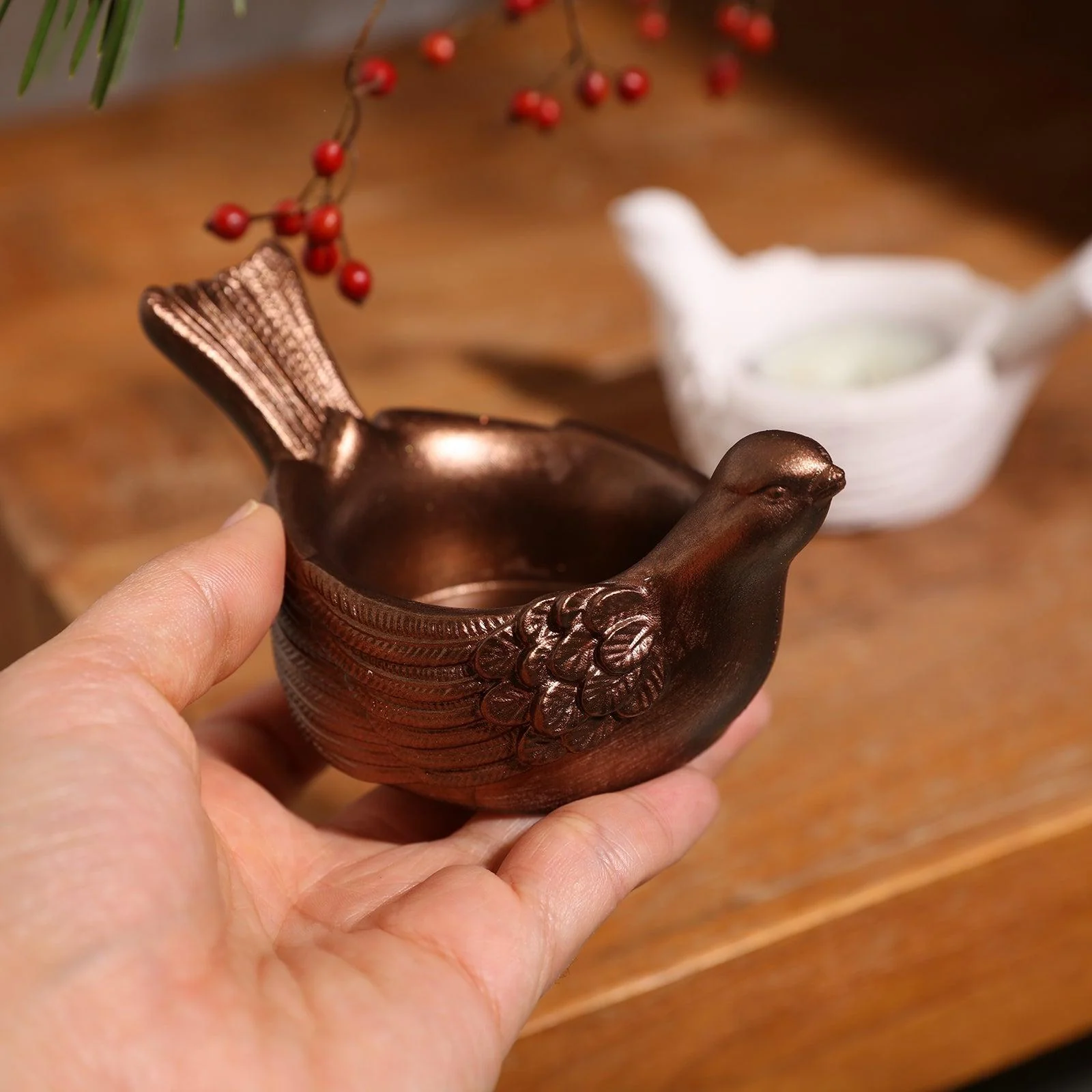 Joyful Bliss Bird Tealight Candle Holder Silicone Mold - Ⅱ - Image 6