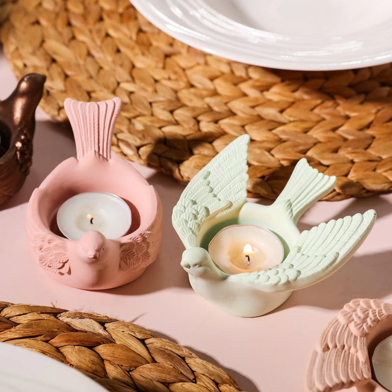 Joyful Bliss Bird Tealight Candle Holder Silicone Mold - Ⅱ - Image 8