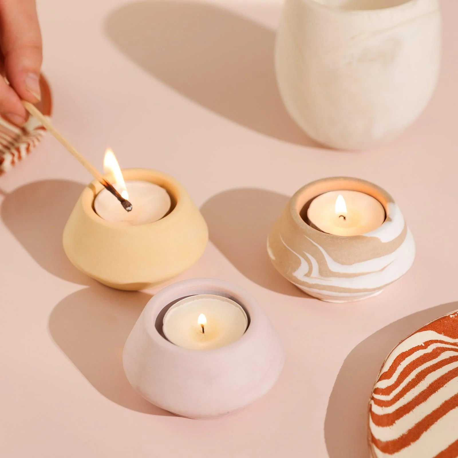 Zen Stone Tealight Candle Holder Silicone Mold - Image 4