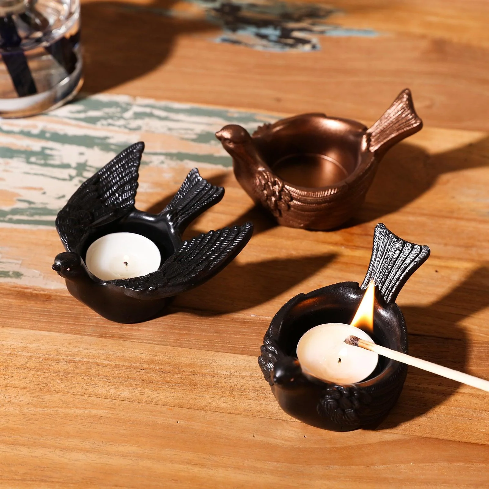 Joyful Bliss Bird Tealight Candle Holder Collection Silicone Mold - Image 7