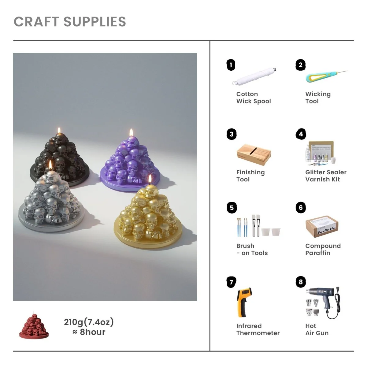 The Skull Mound Candle Silicone Mold - Image 10