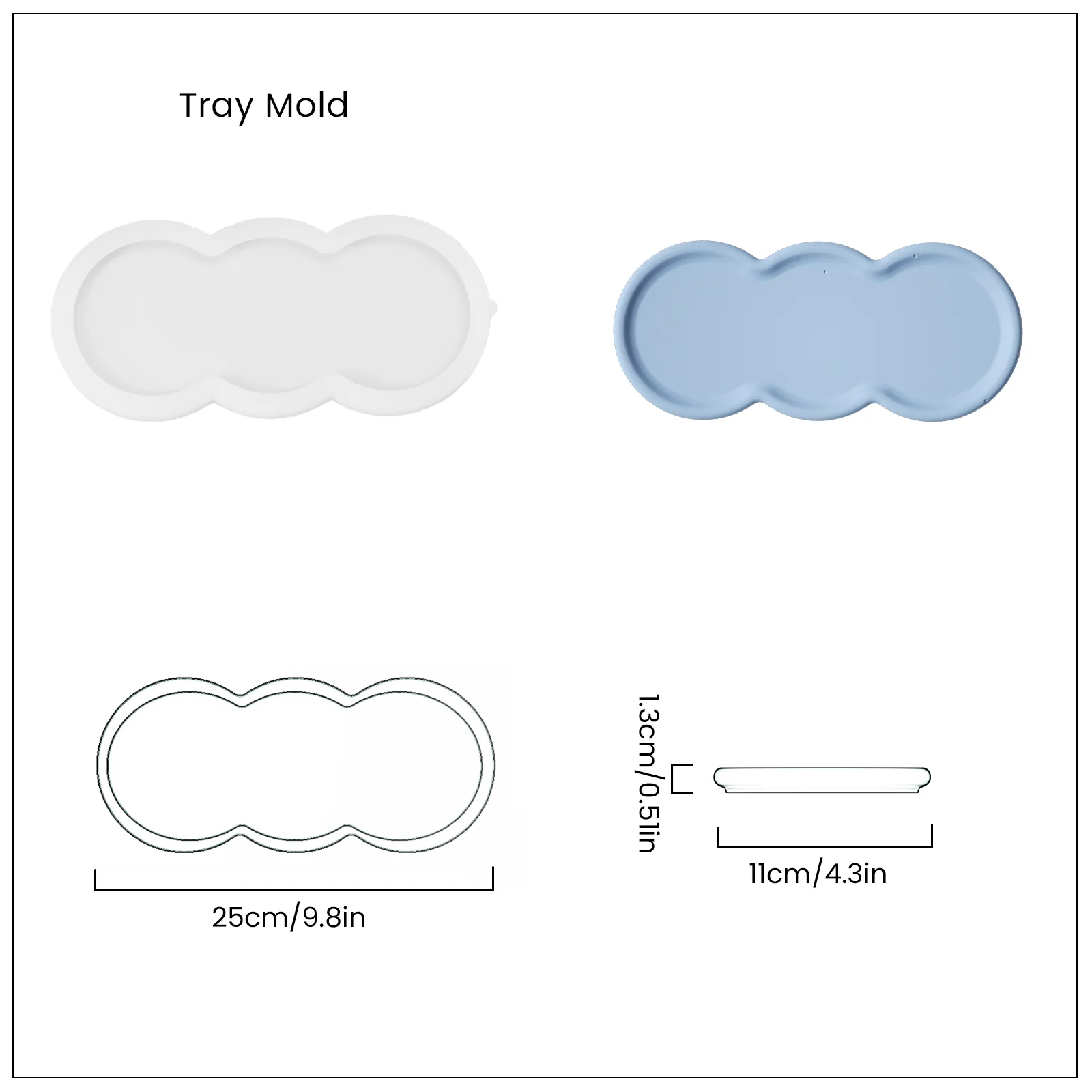 Triple-Nut Peanut-Shaped Tray Silicone Mold - Image 9