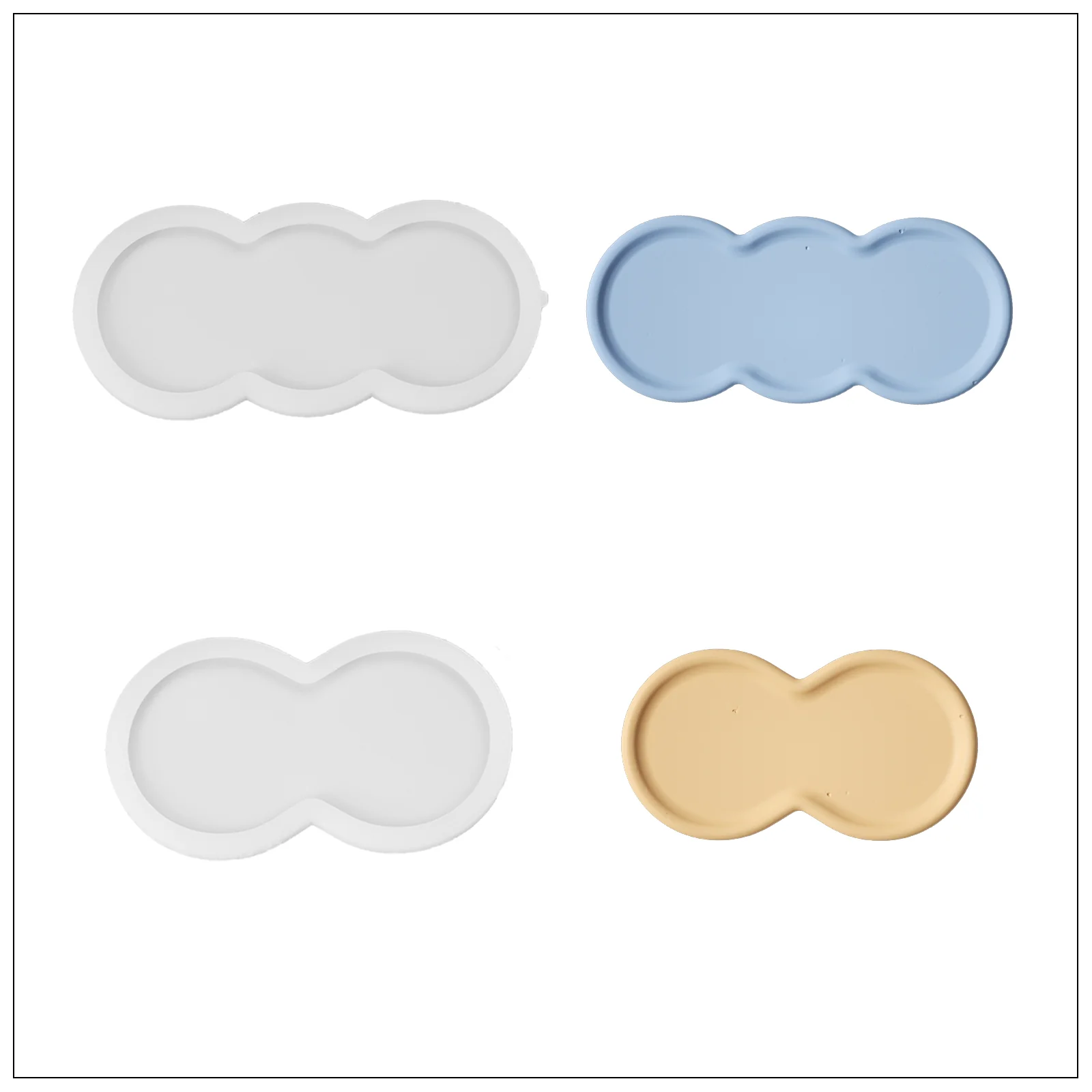 Double-Nut Peanut-Shaped Tray Silicone Mold - Image 10