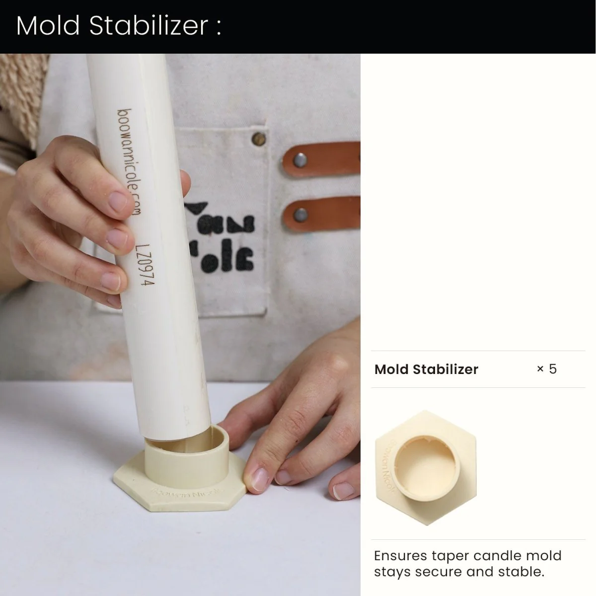 Serene Twist Taper Candle Silicone Mold - Image 10