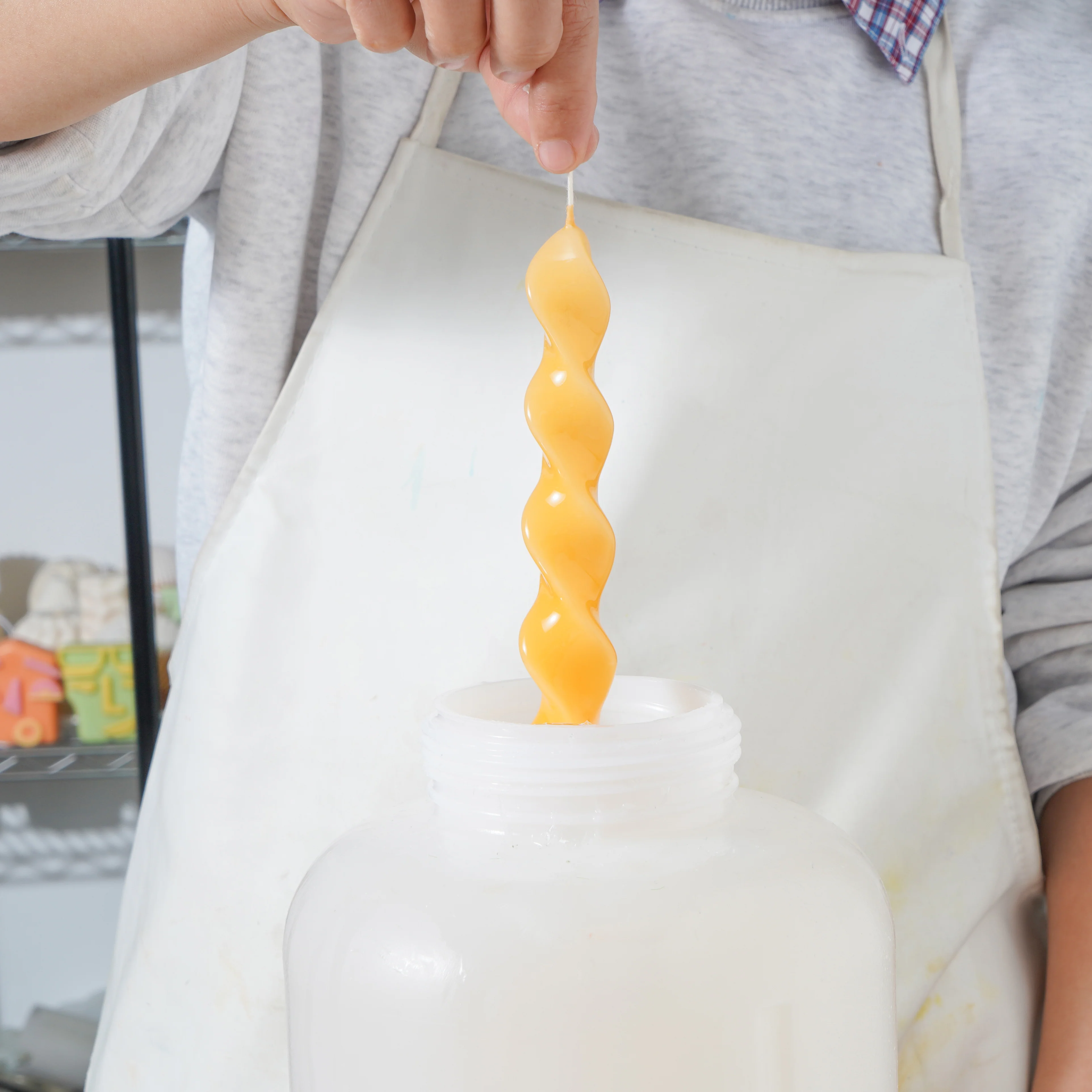 Elegant Twisted Long Taper Candle Silicone Mould - Image 3