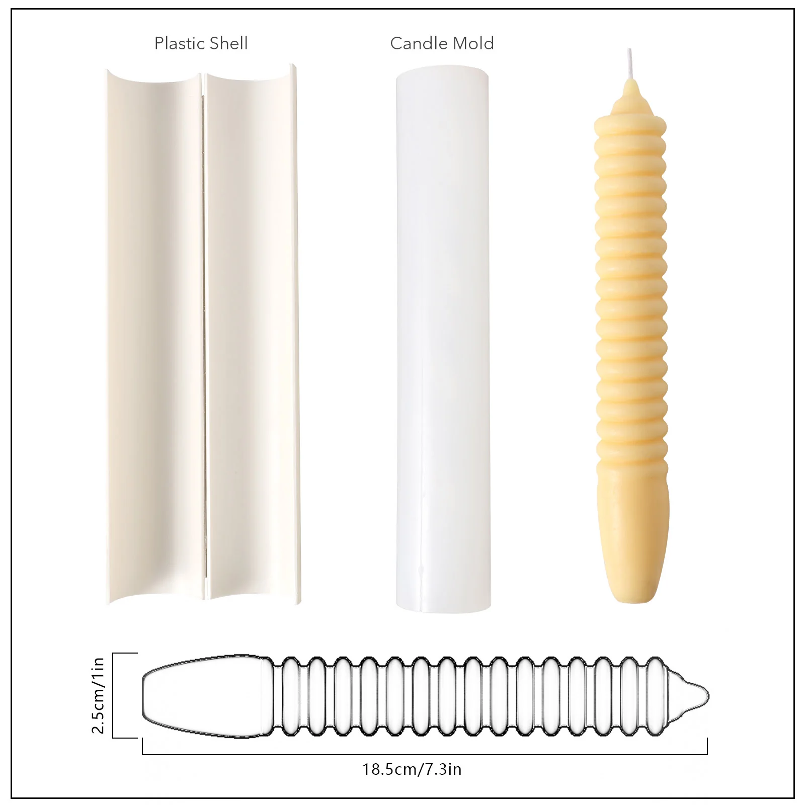 Spiral Taper Candle Silicone Mold Collection - Image 12