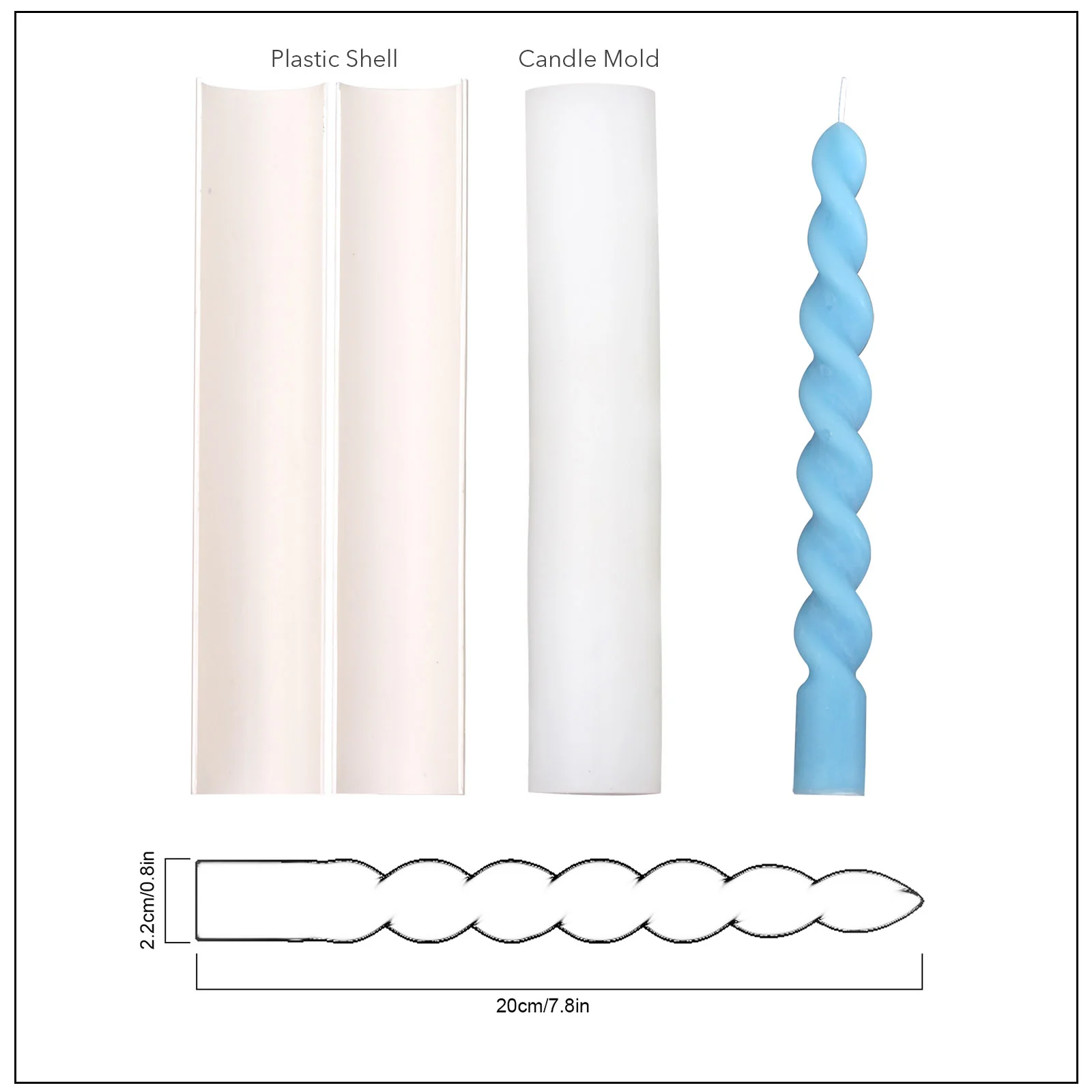 Spiral Taper Candle Silicone Mold Collection - Image 17