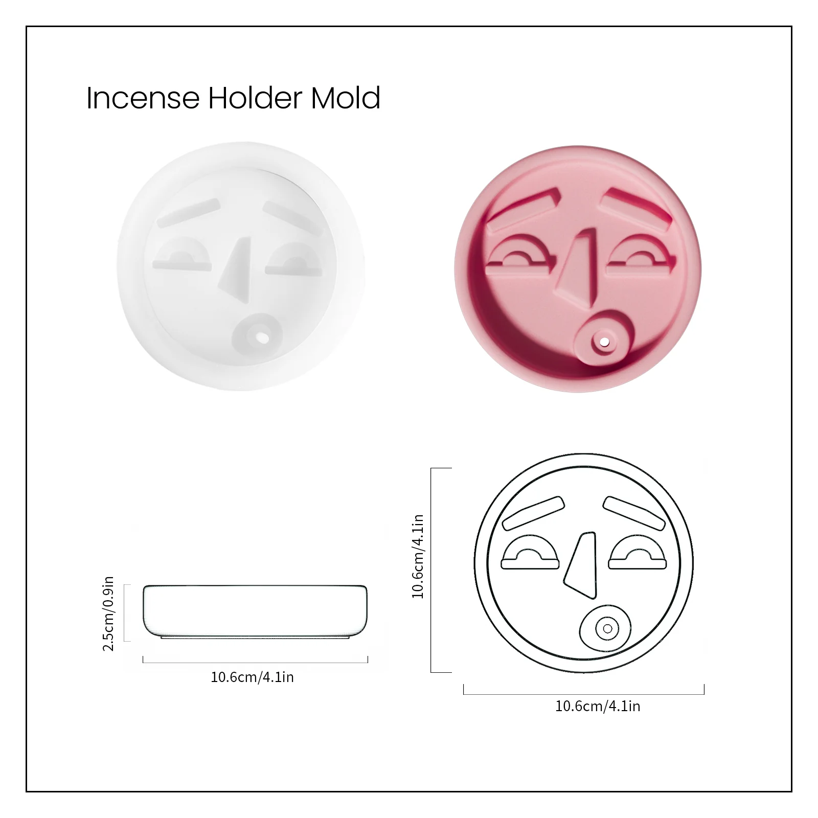 Ugly Face Incense Holder Silicone Mold - Image 11