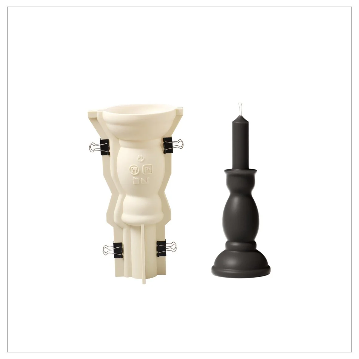 Sculpted Serenity Pillar Candle Silicone Mold - Image 8