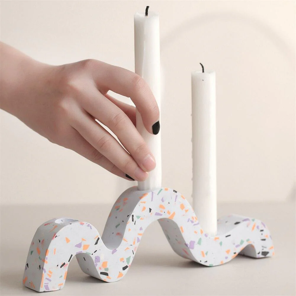 3-Holes Taper Candle Holder Silicone Mold - Image 4