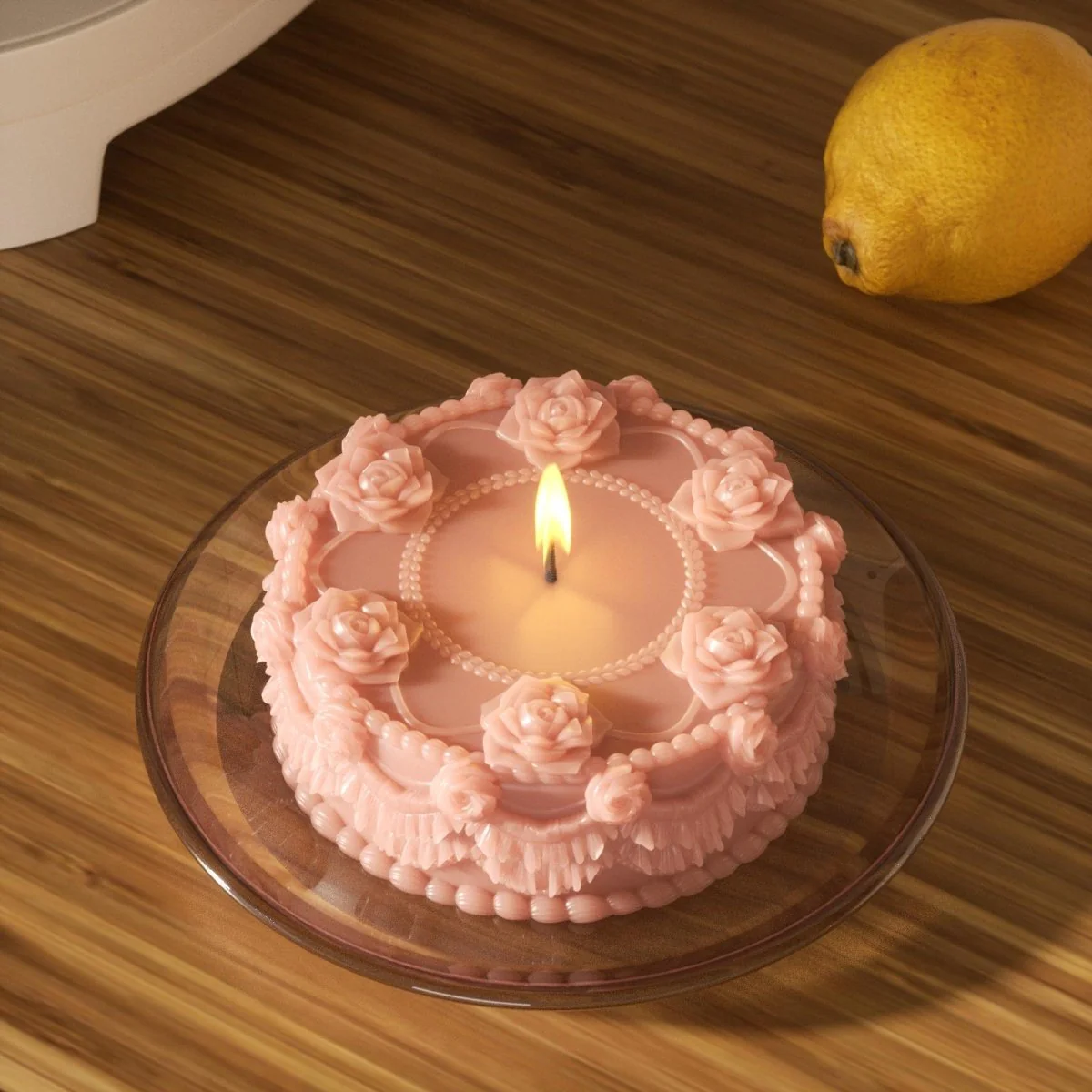 Floral Lace Wedding Cake Candle Silicone Mold - Image 6