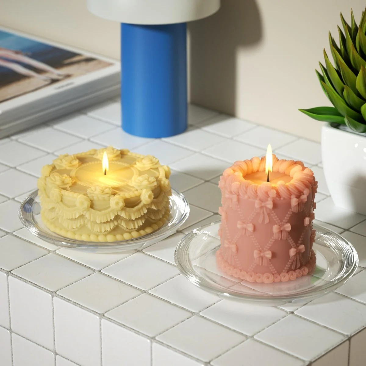 Floral Lace Wedding Cake Candle Silicone Mold - Image 9