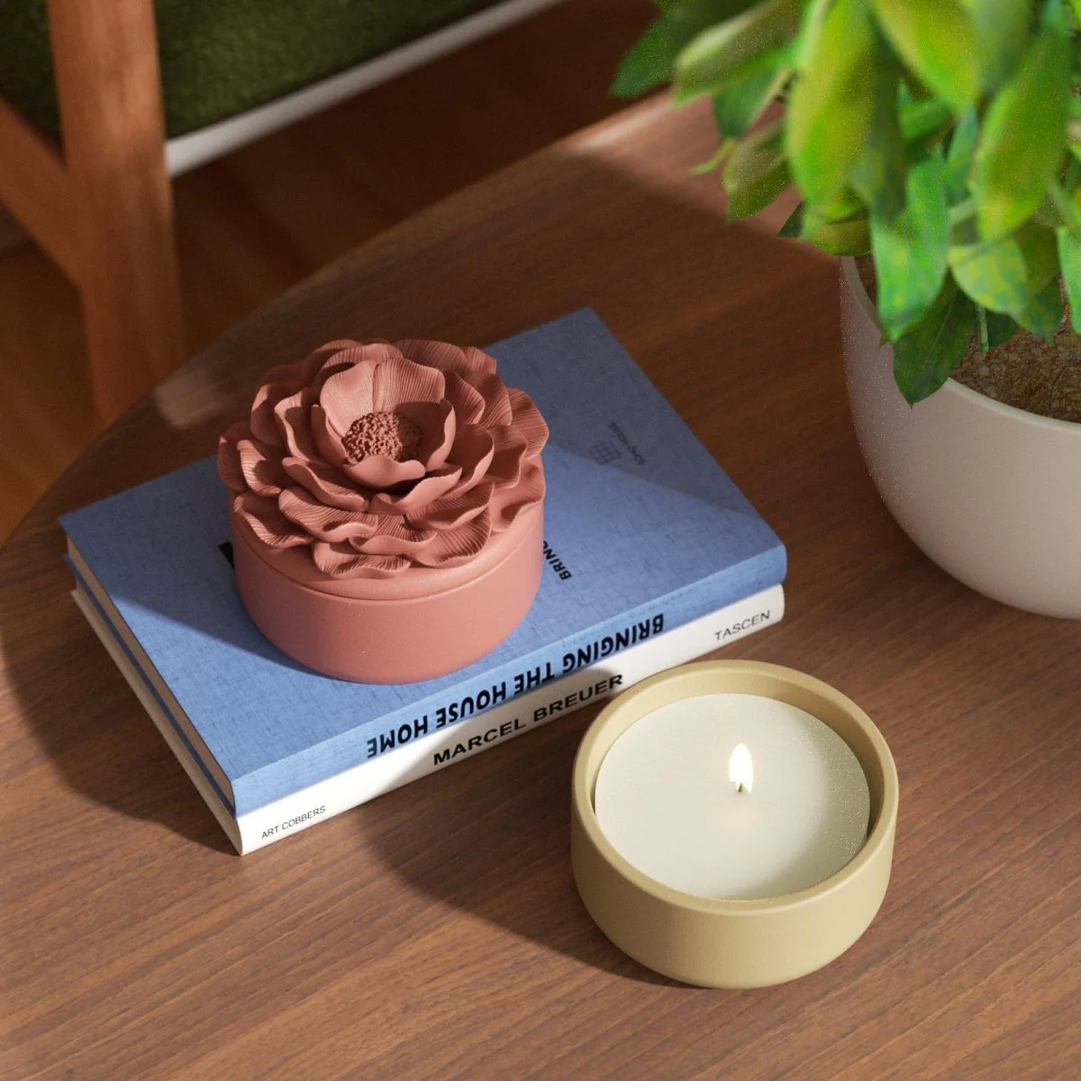 Whispers of Camellia Low Candle Jar Silicone Mold & Candle Refill Silicone Mold - Image 5