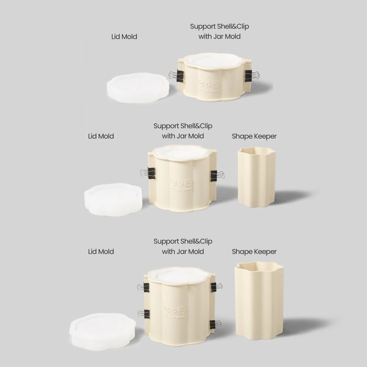 Floral Column Storage Jar Silicone Mold - Image 10