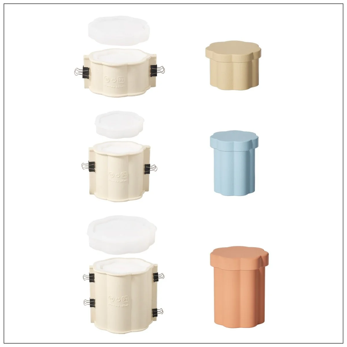 Floral Column Storage Jar Silicone Mold - Image 14