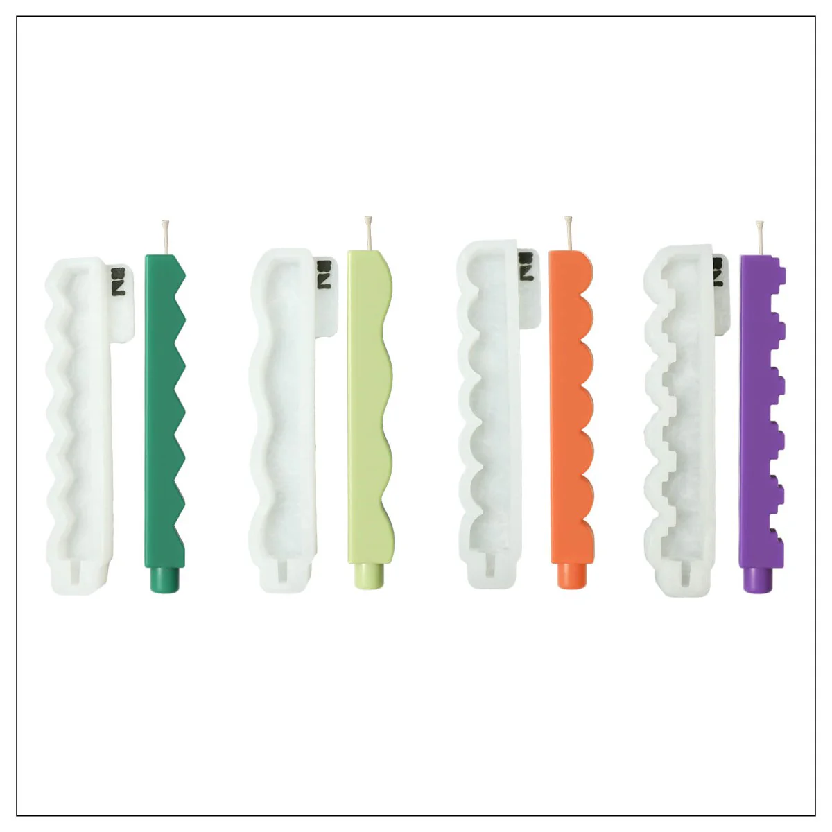 Zigzag Taper Candle Silicone Mold - Image 14